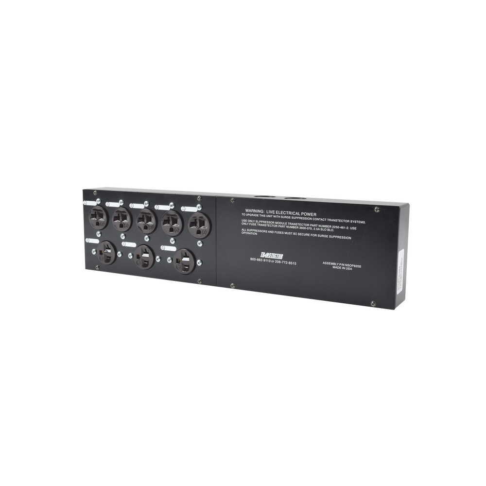 TPDP1208T TRANSTECTOR 120 Vac 20 A Surge Protector 8 Outlet Distributor. T-PDP-120-8T