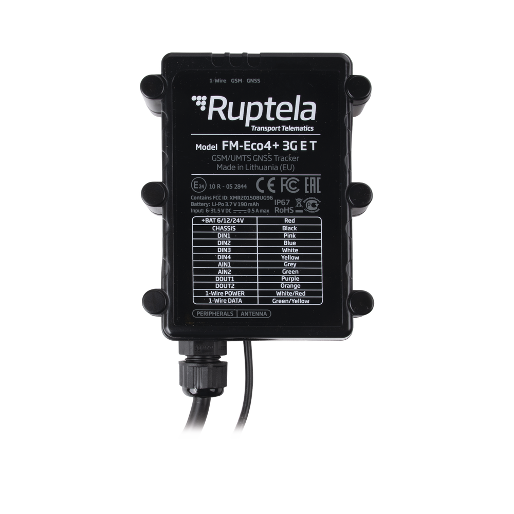 ECO4PLUS3GET RUPTELA 3G vehicle tracker with IP67 protection and