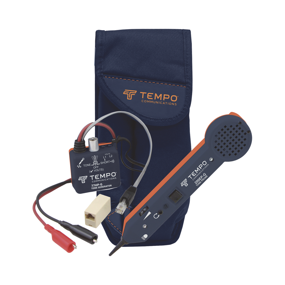 701KGBOX TEMPO Professional Tone & Probe Tracing Kit for Network Cables 701K-G-BOX