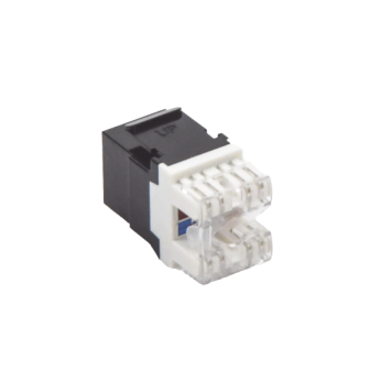 LPKJ649BK LINKEDPRO BY EPCOM Jack Module Keystone Cat6 with Angle Termination 180  Bl