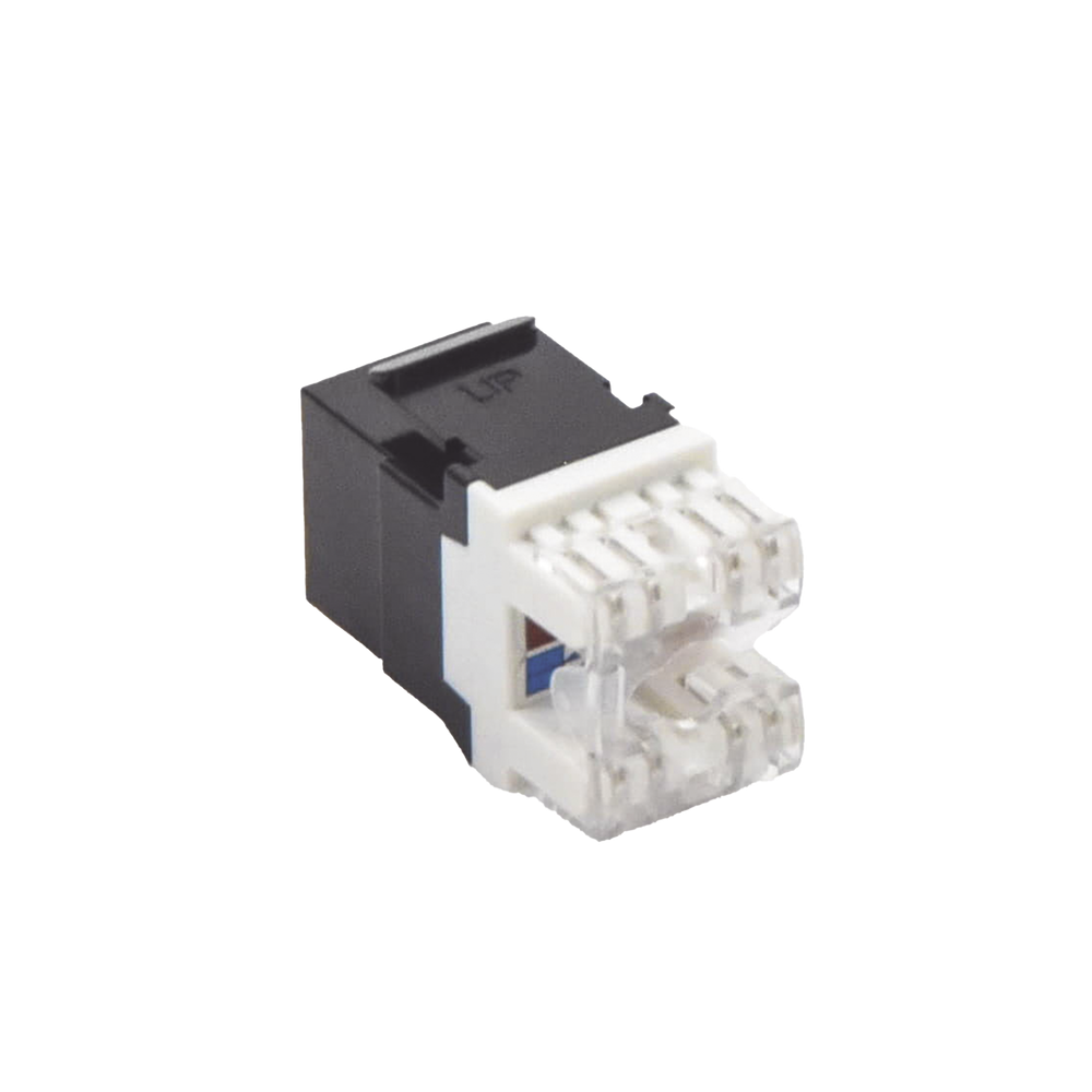 LPKJ649BK LINKEDPRO BY EPCOM Jack Module Keystone Cat6 with Angle Termination 180  Bl