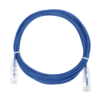 LPUT6300BU28 LINKEDPRO BY EPCOM Slim Patch Cord UTP Cat6 - 9.84 ft (3 m) Blue Reduced