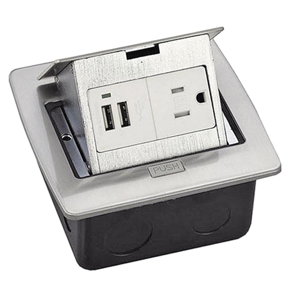 THMCPU THORSMAN Floor Box with 2 Ports USB and an Electric Contact (11000-21203) TH-M