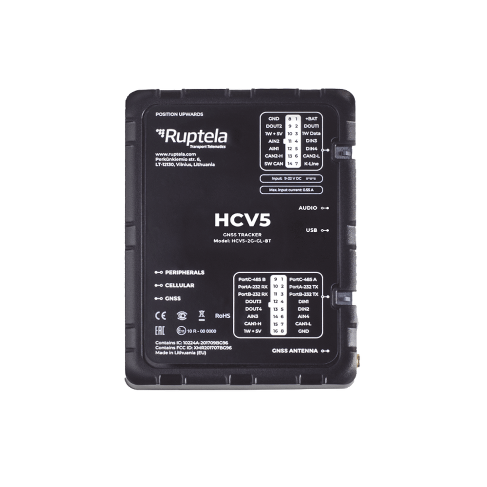 HCV5 RUPTELA 3G Vehicle Tracker Serial Ports Multiple Inputs and