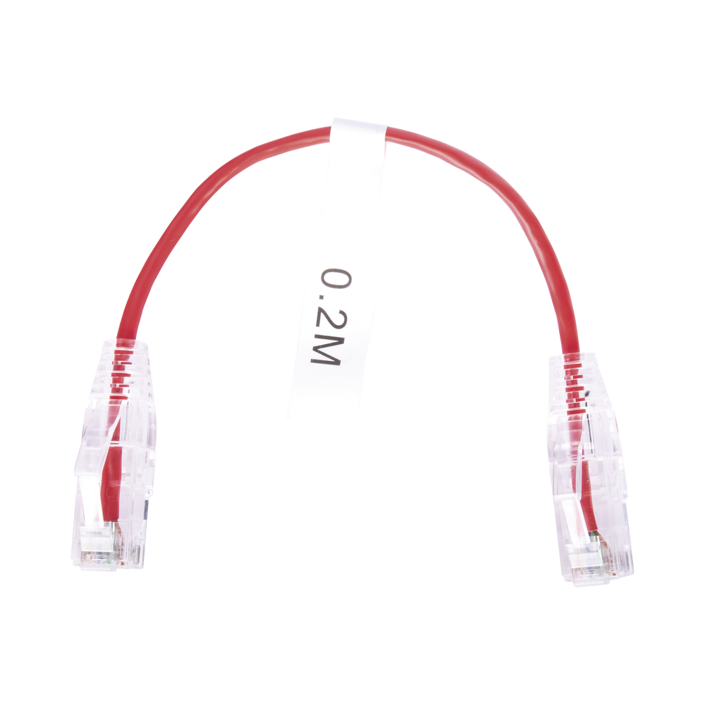 LPUT6020RD28 LINKEDPRO BY EPCOM Slim Patch Cord UTP Cat6 - 0.65 ft (20 cm) Red Reduce