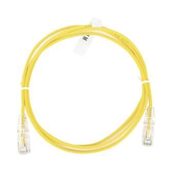 LPUT6100YE28 LINKEDPRO BY EPCOM Slim Patch Cord UTP Cat6 3 ft Yellow 28 AWG LP-UT6-10