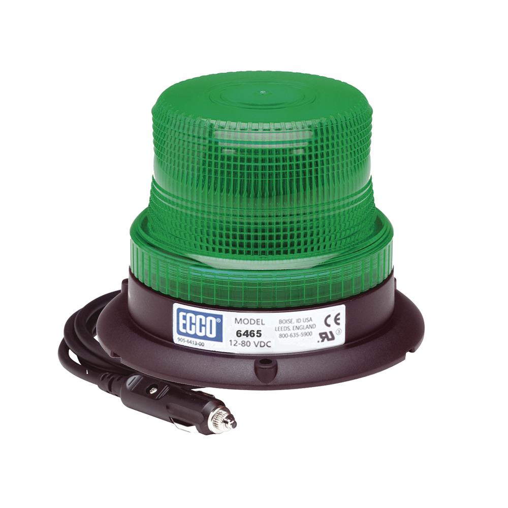 X6465GMG ECCO Green Mini LED Beacon X6465 Series with vacuum magn