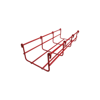 MG50633PVC CHAROFIL Mesh tray 2.6/7.87 in (66/200 mm) finished in PVC up to 210 Cat.