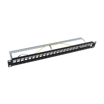 LPPP23STPBK24P LINKEDPRO BY EPCOM Modular patch panel STP 24 ports 1U with Bar to Org