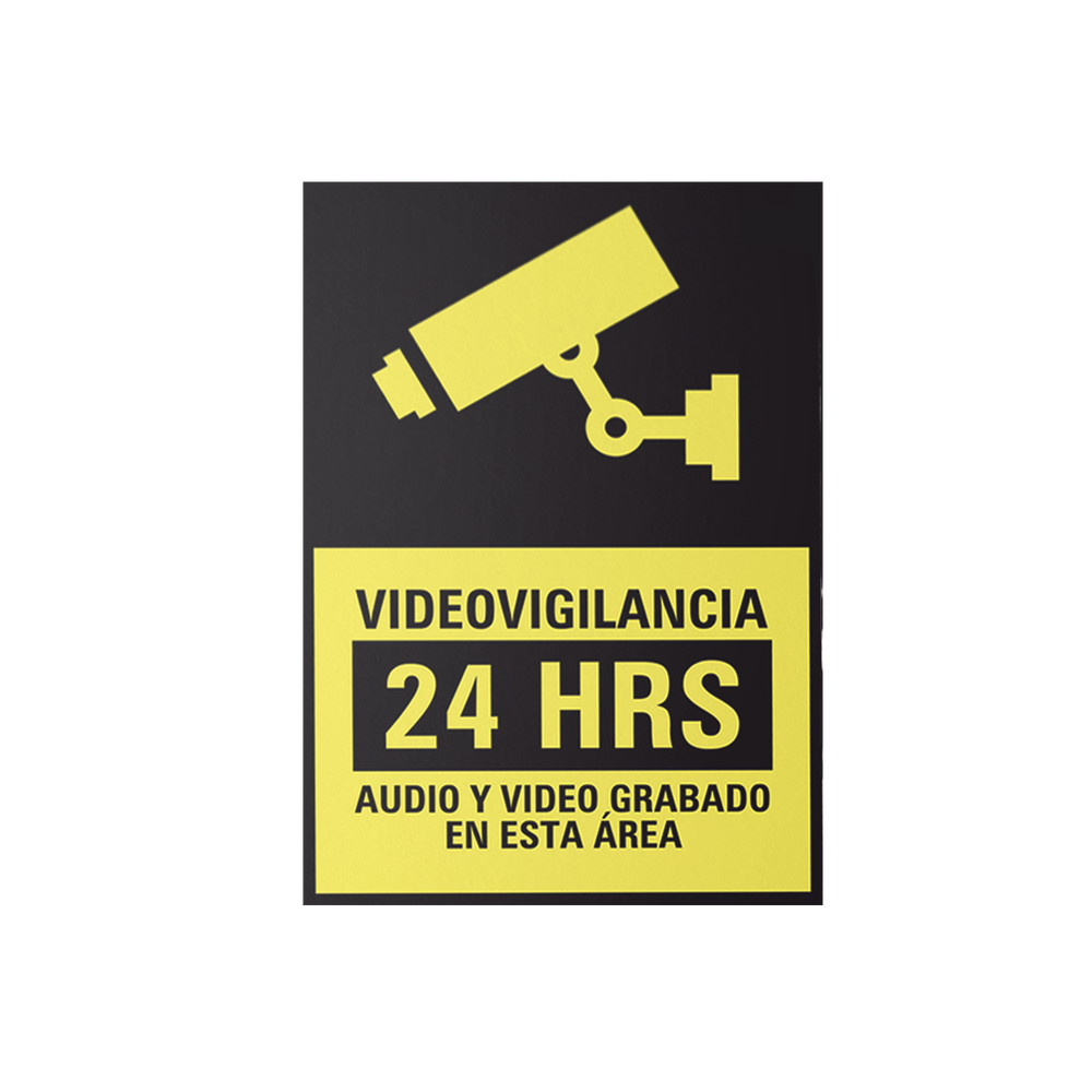 SYSLETVID10 Syscom Video Surveillance Warning Signal (Spanish) /
