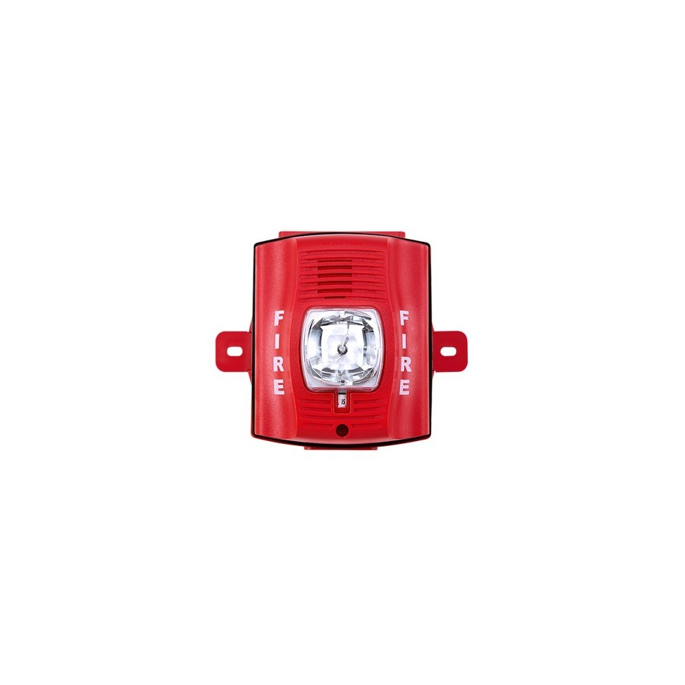 P2RK SYSTEM SENSOR Red 2-wire Outdoor Horn Strobe with Selectable
