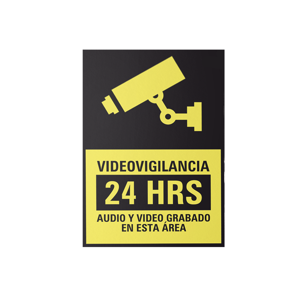 SYSCALVID10 Syscom Video Surveillance Warning Signal Matte Adhesive Vinyl (Spanish) /